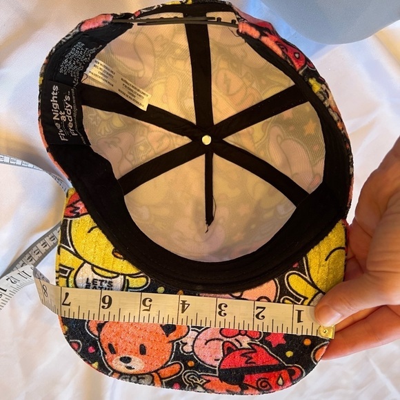 Five NIGHTS AT FREDDY’S Black Faux Velvet Cartoon SnapBack Hat - Picture 11 of 14